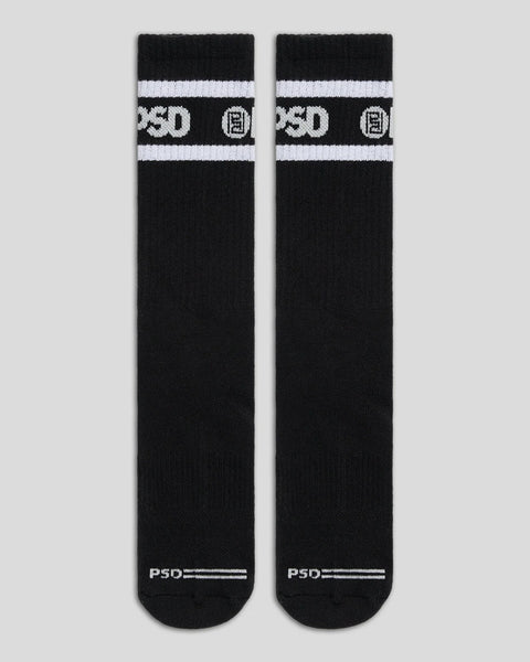 3 Pack - Logo Stripe Crew - Black