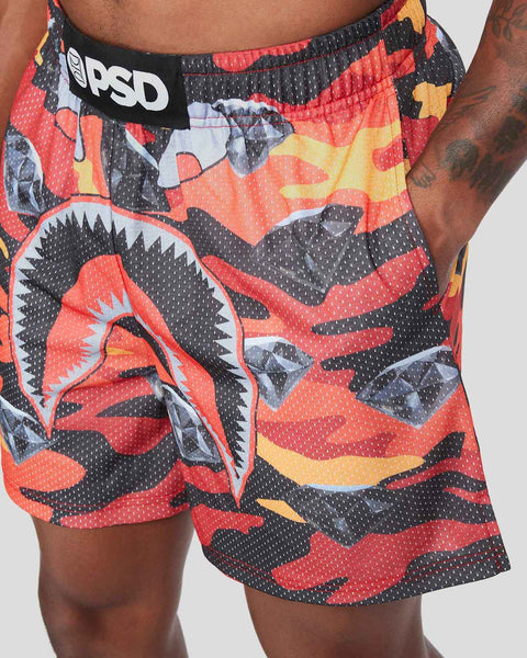 Warface Fire Diamond Camo Active Short